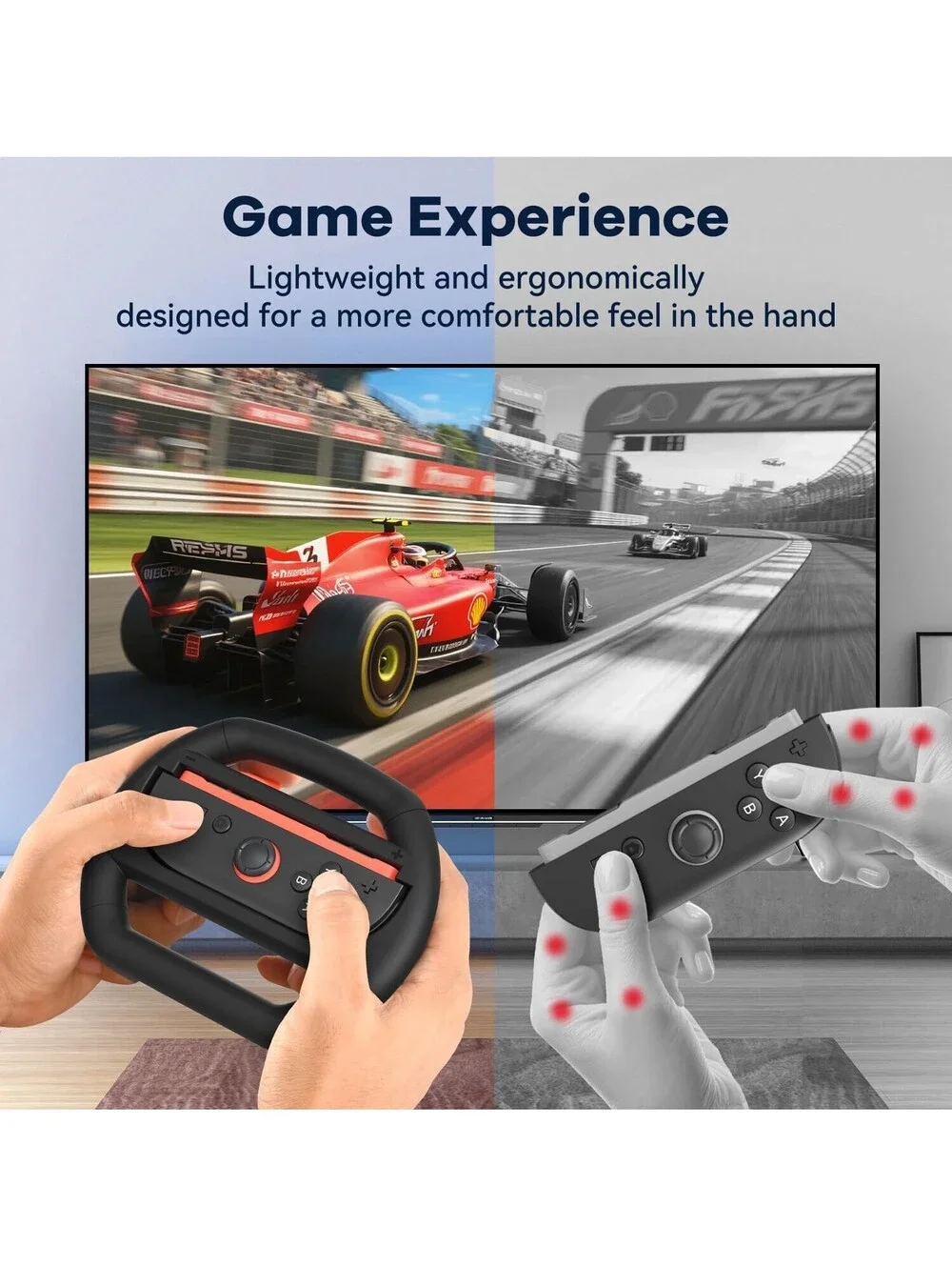 2 Pack Steering Wheel for Switch 2 Controller